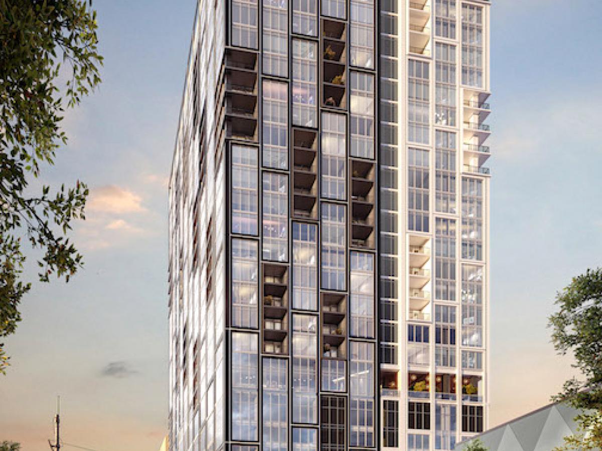 Going up: Architectural Midtown tower officially under 